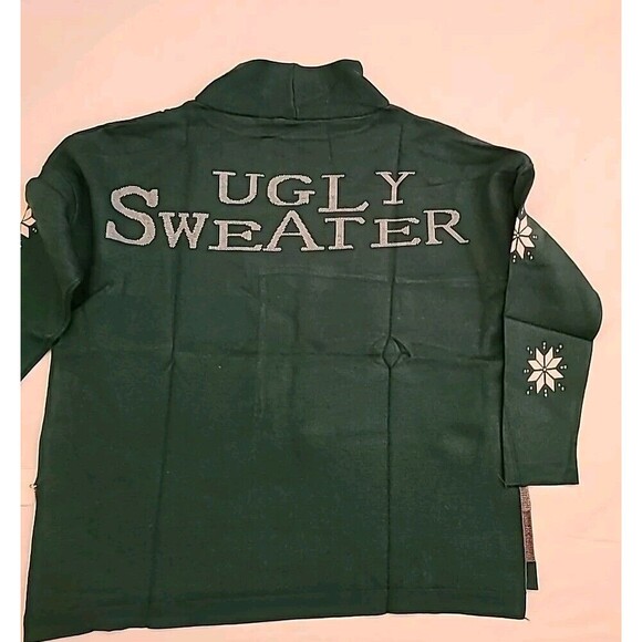 Lillusory Reindeer Ugly Christmas Turtleneck Sweater - Unisex size Medium - Picture 11 of 12